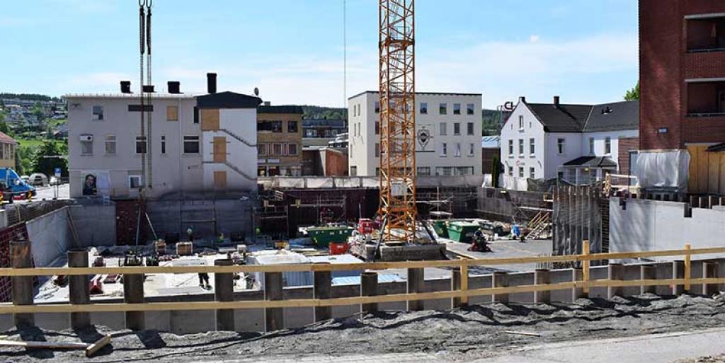 Byggeplass Kongsvinger juni 2020