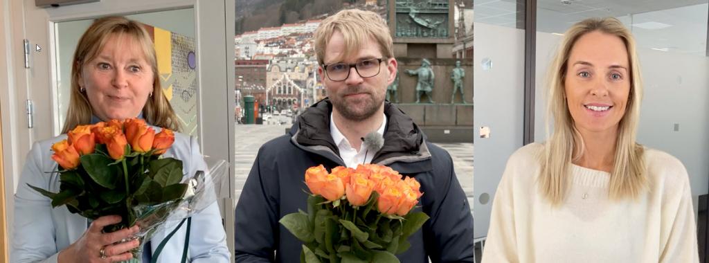 Bilde av Trude Vollheim (f.v.); Roger Valhammer og Ingvill Eriksen.