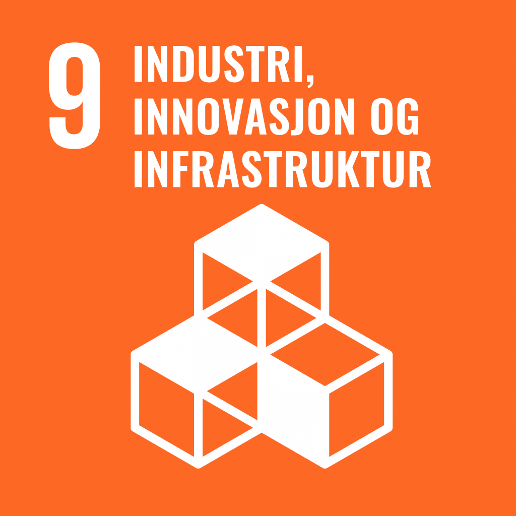 Illustrasjon. FNs bærekraftsmål nummer 9 er innovasjon og infrastruktur.