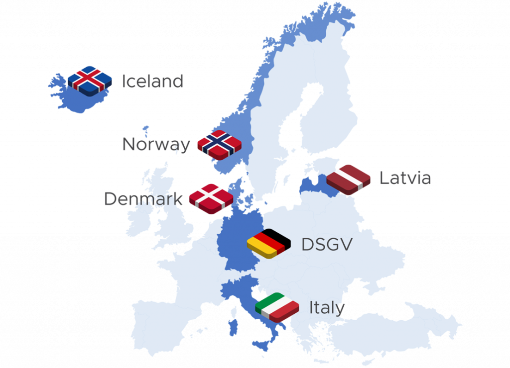 The consortium consists of Norway, Denmark, Iceland, Latvia, Italy and DSGV in Germany