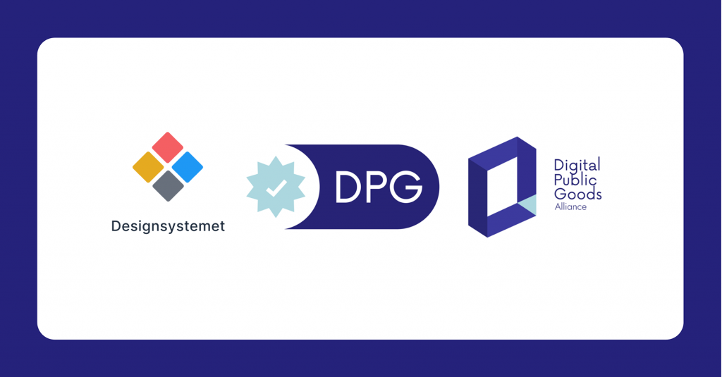Logoene til Designsystemet og Digital Public Goods Alliance