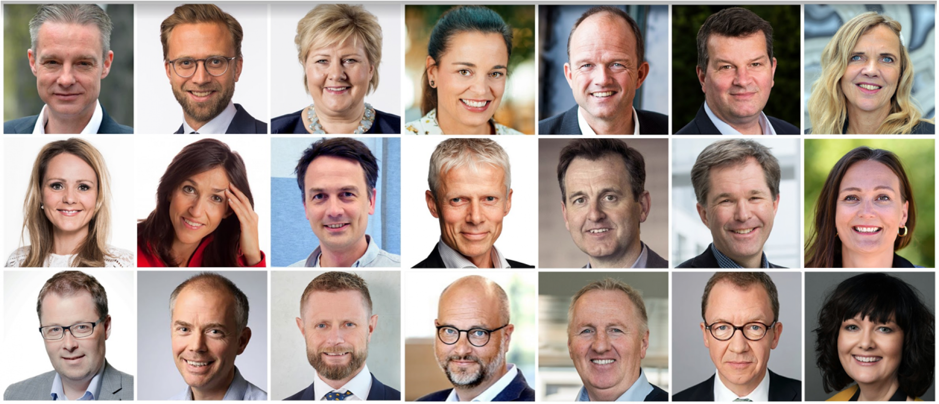 Portretter av innledere på Digitaliseringskonferansen