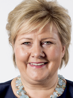 Erna Solberg portrett